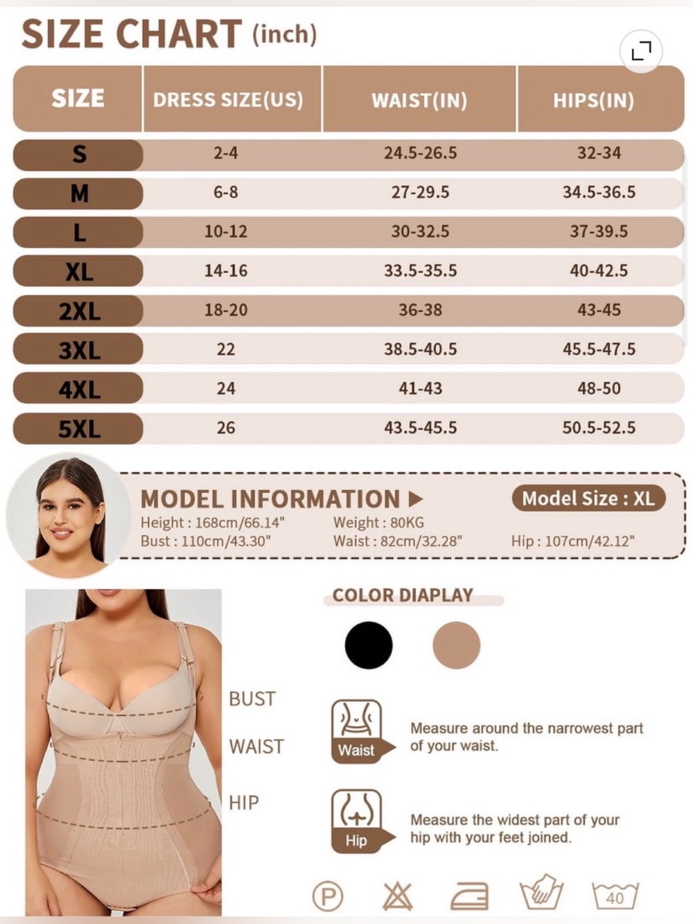 Scacto Plus Size Shapewear Bodysuit Open Bust Tummy Control Butt Lift - Picture 7 of 7